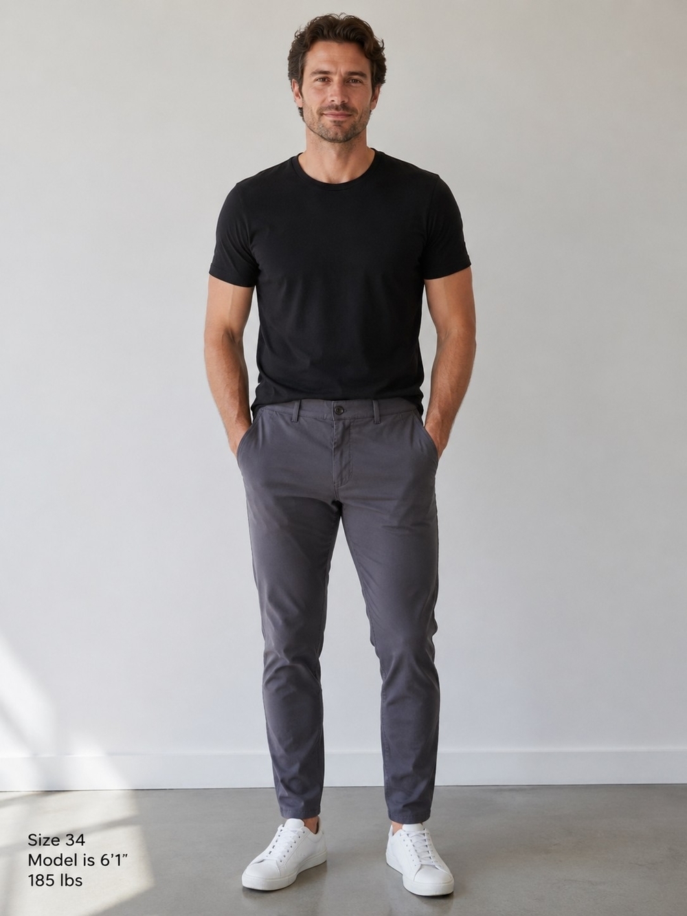 Source Unknown Men's Chino Pants in Charcoal Gray